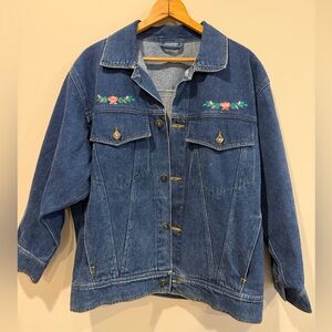Vintage embroidered denim jacket